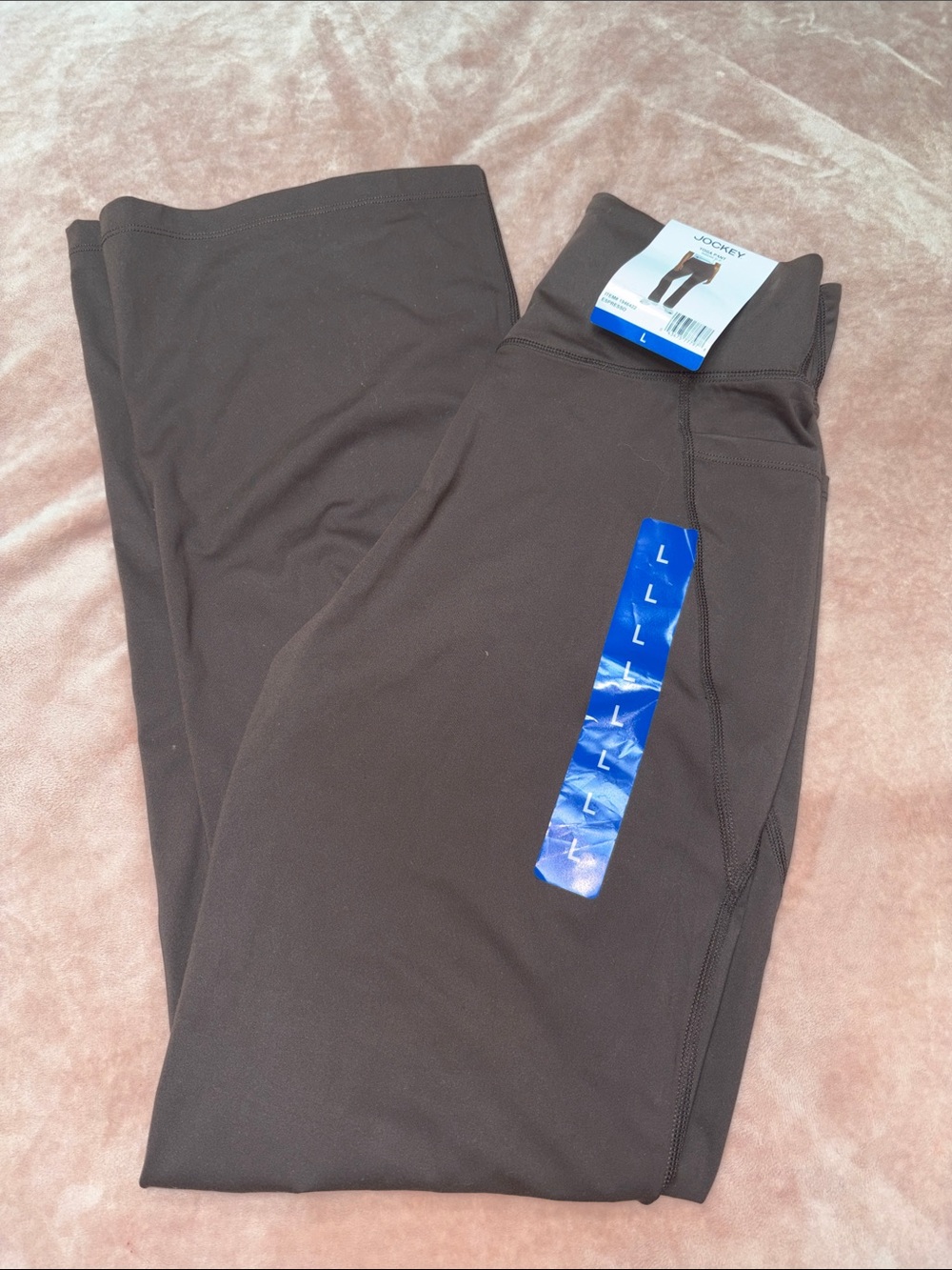 Jockey Women’s Brown Full-Length Flare Leggings with pockets